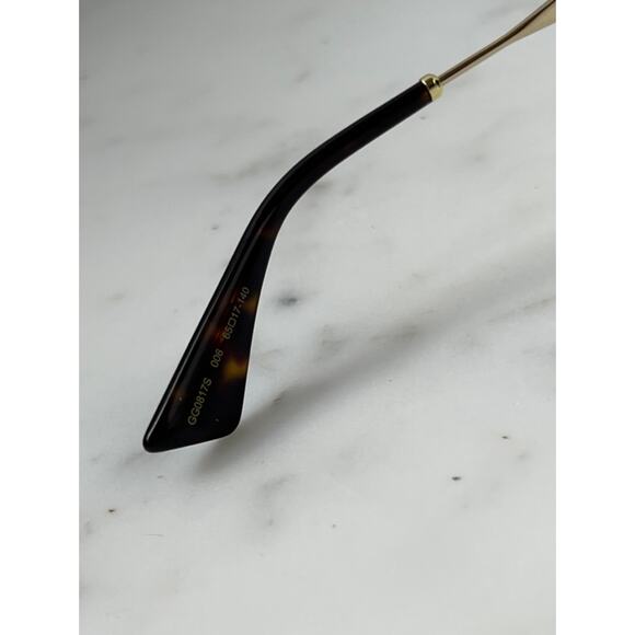 NEW Gucci GG0817S Marmont Logo Oversized Gold Sunglasses - Picture 8 of 9